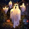 White Ghost Led Hanging Lights For Halloween Festive Decor Spooky Atmosphere