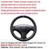 For Peugeot 206 2007 - 2009 Peugeot 207 Hand Sewing Car Steering Wheel Cover