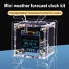 Набор «Часы-прогноз погоды» на ESP8266 Mini с 0,96-дюймовым OLED-дисплеем, DIY-электронный набор, поддержка 2,4 ГГц WIFI, с корпусом