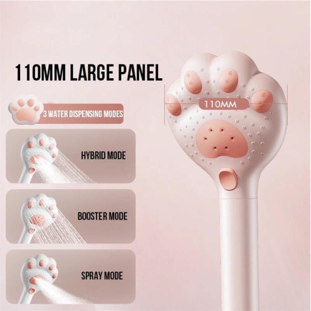 Cat Paw Design High Pressure Shower 3 Modes Adjustable Showerhead Showerhead Sprayer Wall Mounting