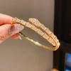 Snake-shaped Splicing Buckle Bracelet, Retro Fashionable Light Luxury and High-end Jewelry for Women