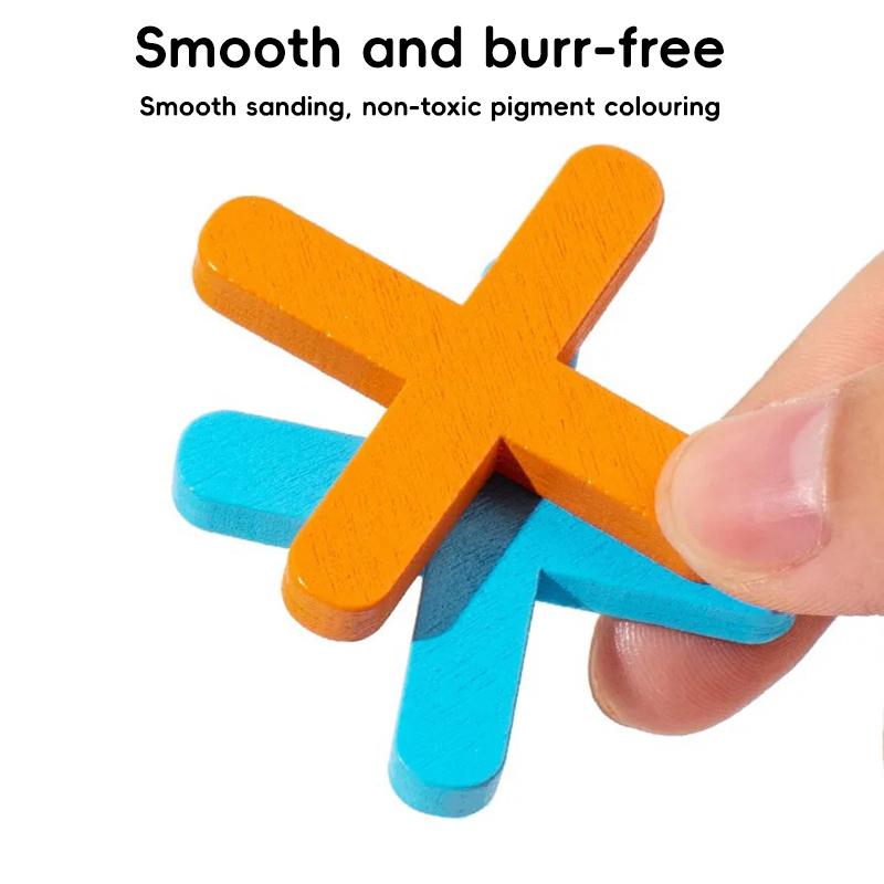 Монтессори интерактивная деревянная настольная детская игра XO крестики-нолики шахматы забавная развивающая интеллектуальная обучающая игрушка головоломки 3D лабиринт