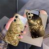 Золотой Цыпленок Роскошный Для iPhone 16E 15 Pro 14 13 Plus 12 mini 11 15Pro 14Max 13Plus XR Xs X 16 Pro Max Золотой стеклянный чехол для телефона