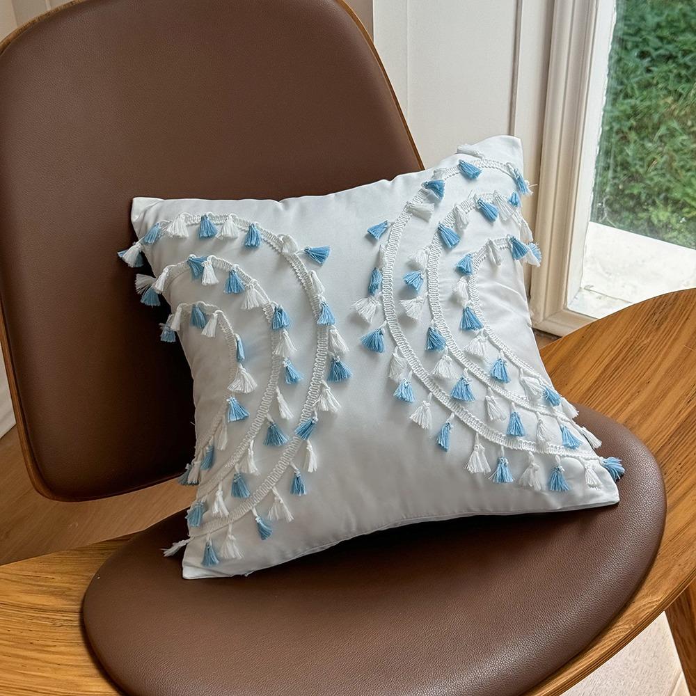 Наволочка с кисточками 45*45 см, моющаяся, скандинавская подушка, декор, красочная 18 дюймов, наволочка в стиле бохо, общежитие