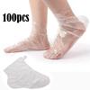 100pcs-Transparent Disposable Foot Bags Detox SPA Covers Pedicure Prevent Infection Remove Chapped Bath Wipe Foot Care Tools