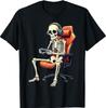 Halloween Skeleton Gamer Video Gaming T-Shirt