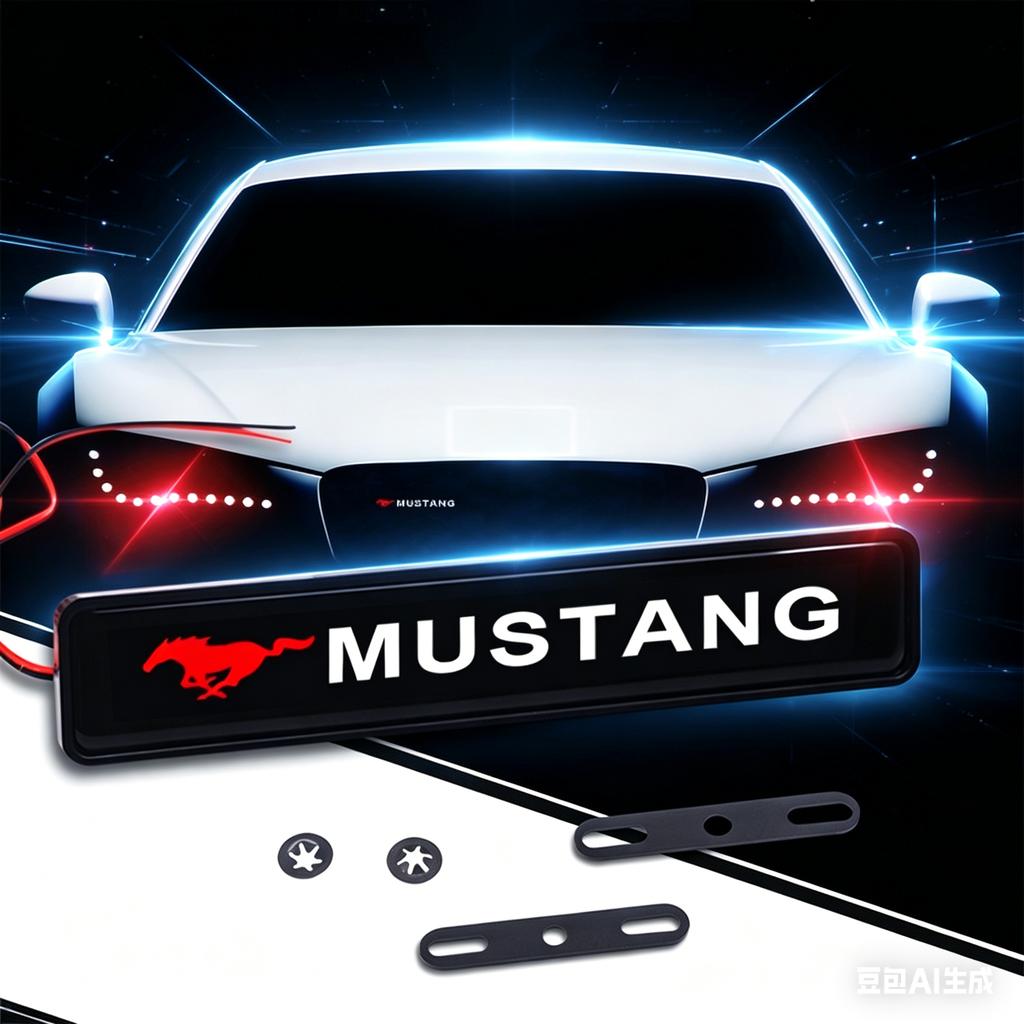 Car LED Front Hood Grille Emblem Badge Decorative Light For Ford Mustang spoiler Shelby GT 350 500 Cobra e Focus 2 3 MK3 Styling il2