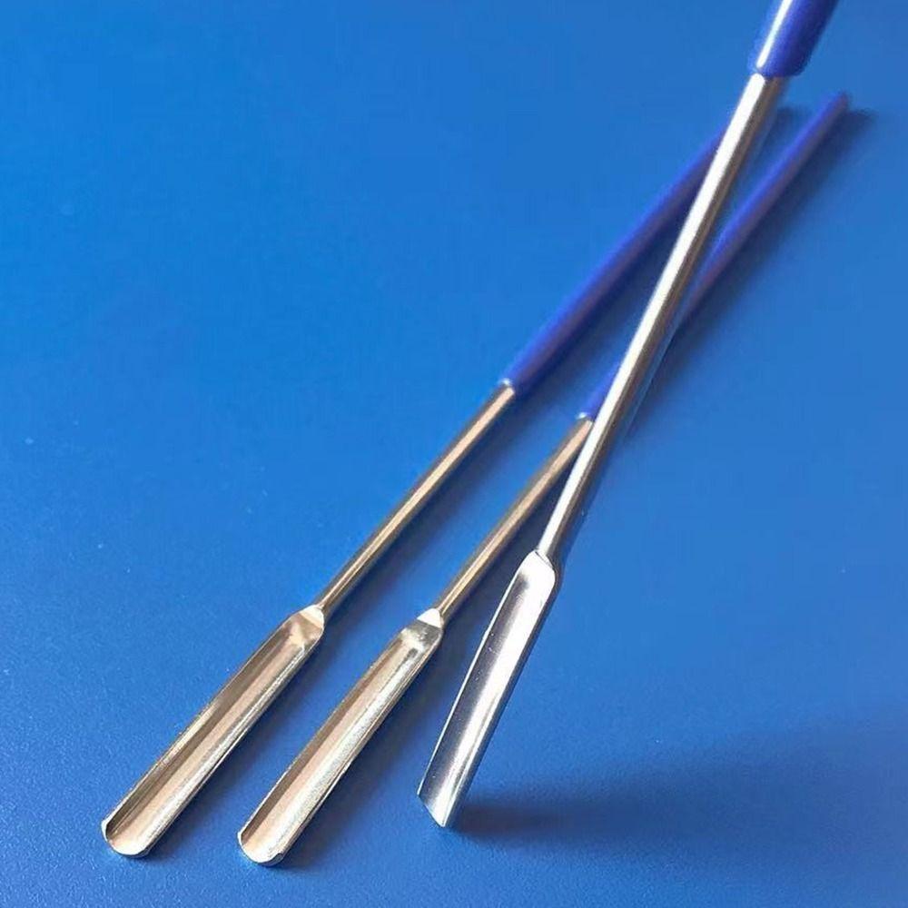 with Vinyl Handle Half Rounded Spoon Stainless Steel Stirring Rod  Cream Foundation Blender