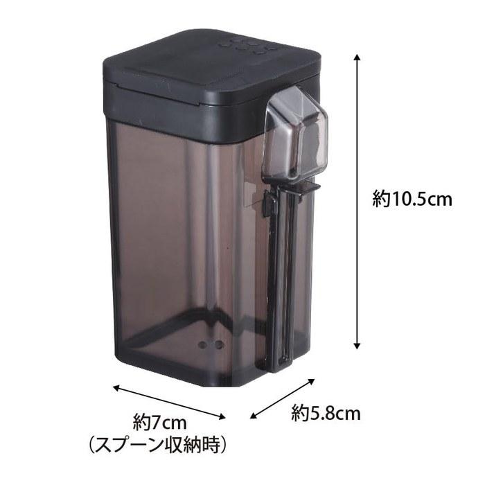 Yamazaki Seasoning Bottle Flour & Spice Bottle Tower Black 3235 (Approx. W5.8 x D6.2 x H10.5cm)