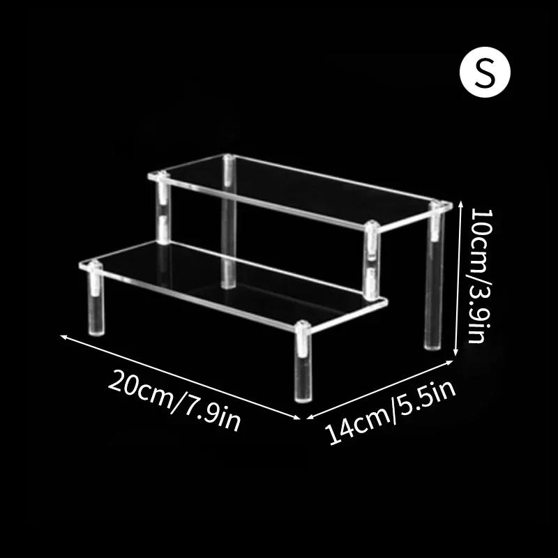 Акриловая подставка для макияжа, прозрачная витрина для духов, кукол, ювелирных изделий, модель кекса, органайзер, полка, домашний декор, аксессуар для хранения