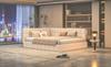 Upholstered Bed Sofa Bed 160*200 Multifunctional Bed with Slatted Frame made of Skin-Friendly Velvet Fabric Beige