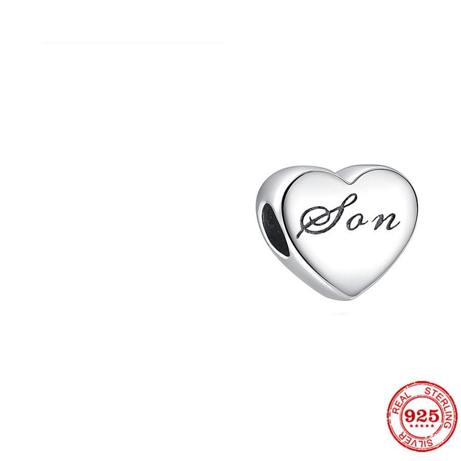 Новый Браслет-Шарм Сердце от Copperbrother Сестра Мама Папа Сын Дочь Жена для Женщин Подходит к Оригинальному Браслету DIY Украшения