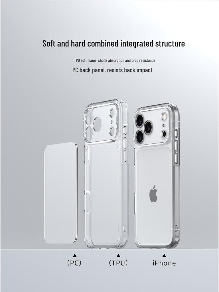 Прозрачный защитный чехол для iPhone 17 Pro Max, точная посадка, противоударный дизайн