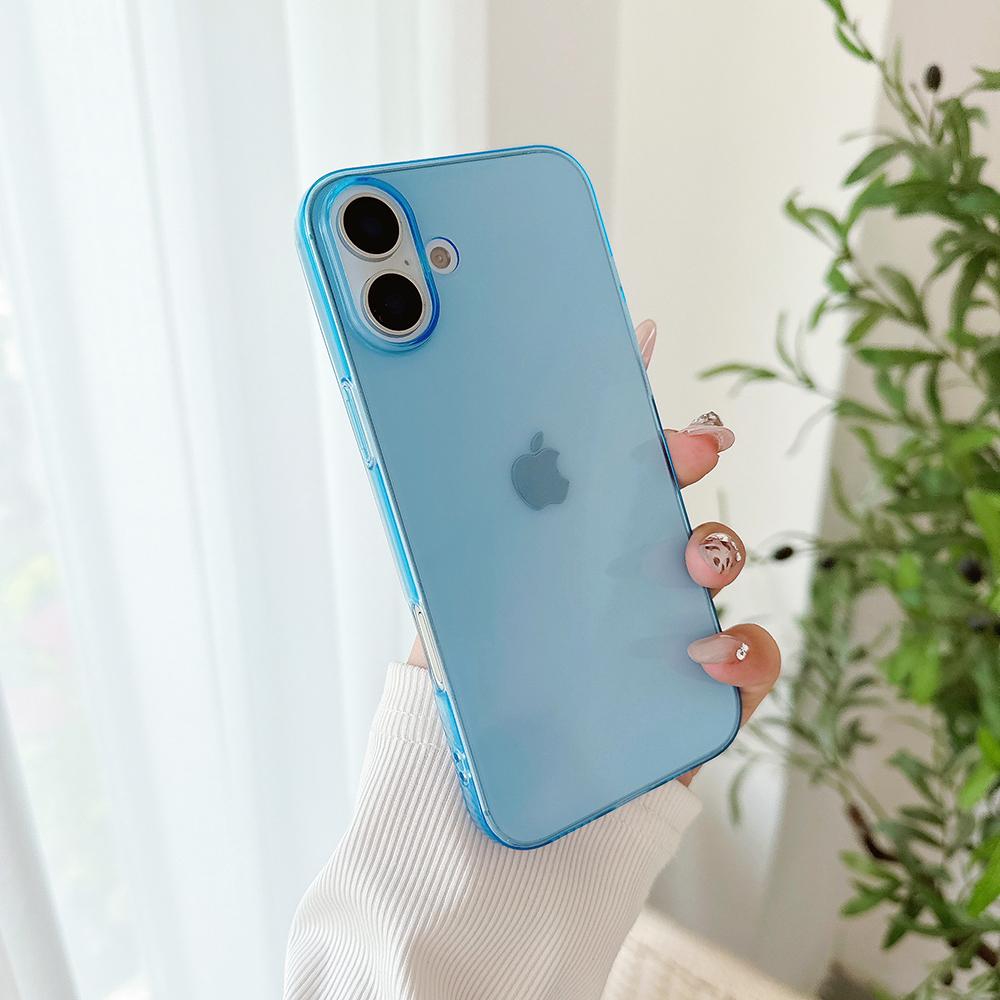 Colorful Candy Color Transparent Soft Case For For Iphone Air 17 16 15 14 13 12 11 Pro Max Plus Mini Silicone Ultra Thin Clear Shell