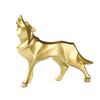 Geometric Wolf Ornament Synthetic Resin Wolf Sculpture Abstract Animal Art Statue for Home Office Desktop Decoration