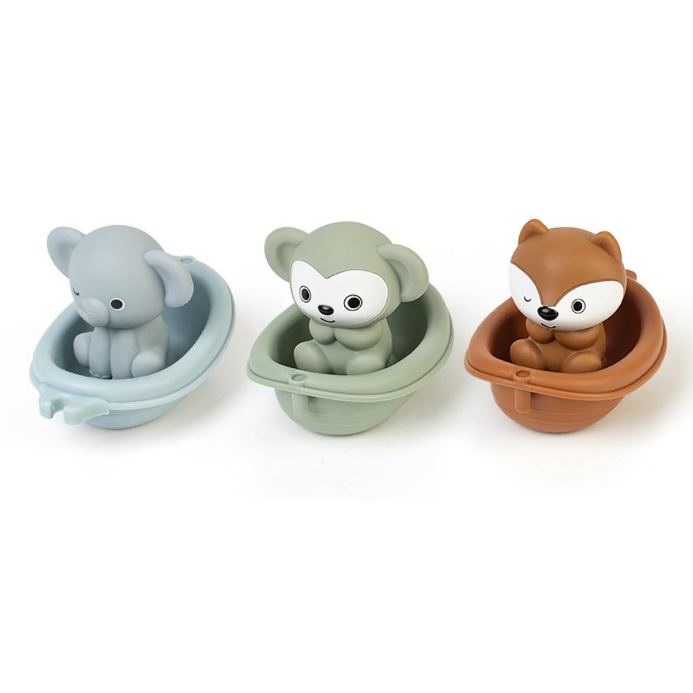 Folding Tower Floating Shower Toy Animal Designs Stacking Boat Toys Infants Toddlers