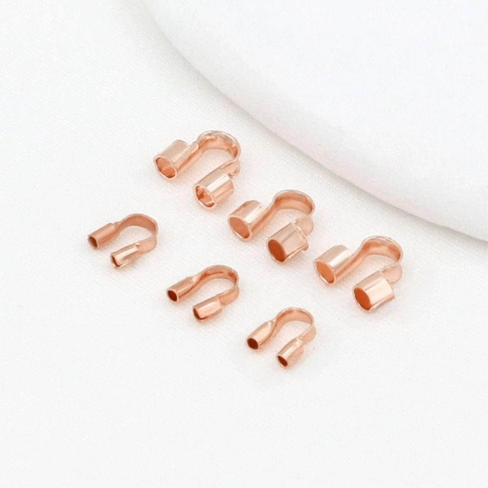 100Pcs 14/18K Gold Plating Wire Guards for Jewelry Making U Shape Connector for Jewelry Jewelry