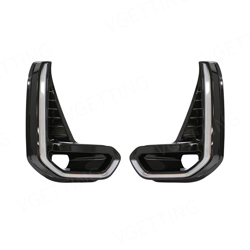 For Toyota Hilux Revo 2020 2025 Led DRL Fog Lamp Daytime Running Light Day Bumper Driving Waterproof Turn Signal Wires Switch