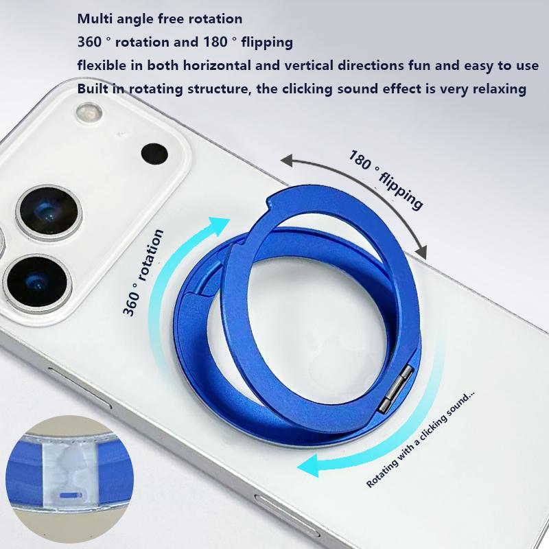 Magnetic Ring Holder Stand for Magsafe Iphone 17 Pro Max 17E 16E 16 Plus 15 14 13 12 11 Xs Mag Safe 360 Degree Rotating Bracket Phone Case Accessories