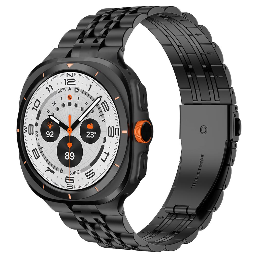 Браслет из нержавеющей стали для Samsung Galaxy Watch Ultra 47 мм, без зазора, сплошной металлический, деловой, замена