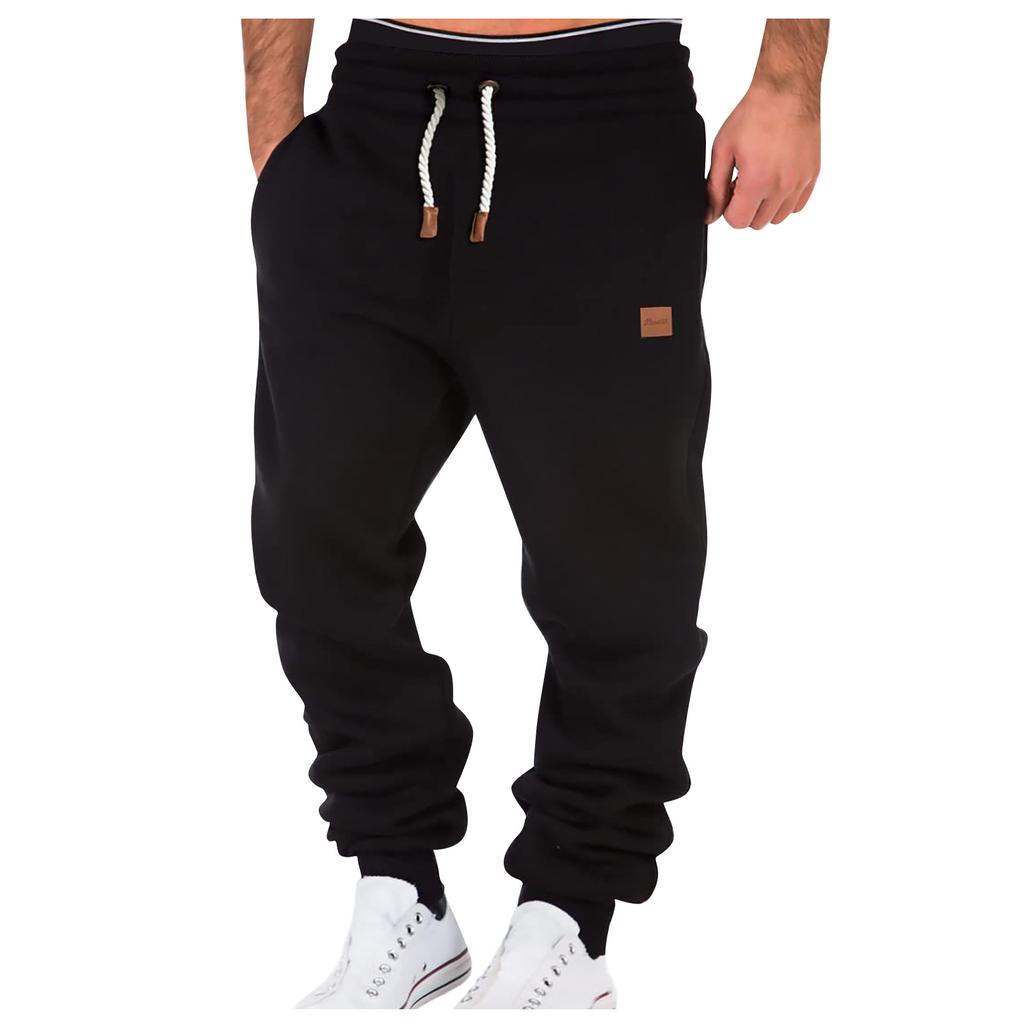 Fashion Men's Sport Color Bandage Casual Loose Sweatpants Drawstring Pant