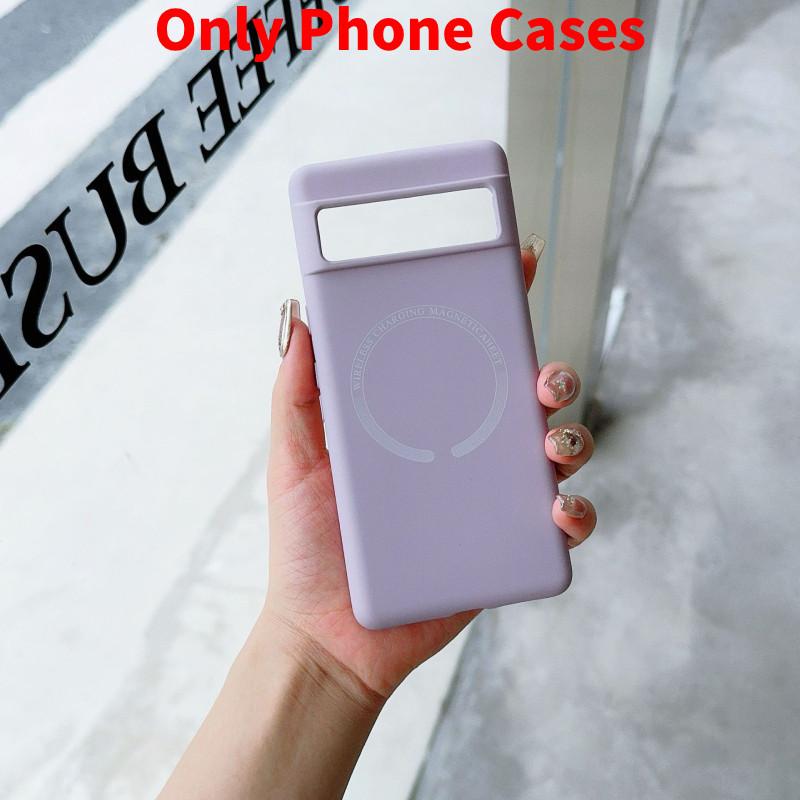 For Google Pixel 8a Liquid Silicone Magnetic Shockproof Case With Anti Fingerprint And Heat Dissipation For Trendy Use