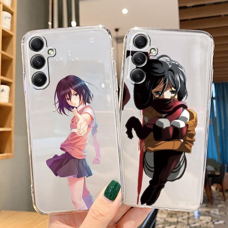 Мягкий прозрачный силиконовый чехол с рисунком аниме для Samsung A55 M35 S24 Xiaomi Redmi Note 13 Poco C65 iPhone Camera Противоударный защитный чехол