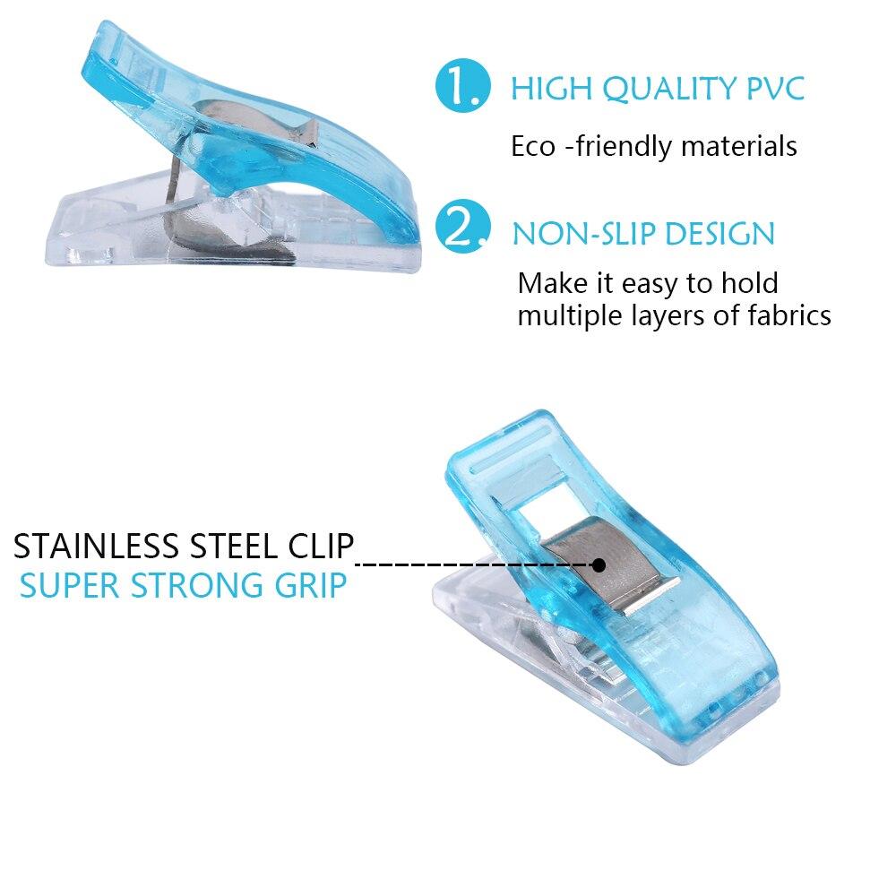 30/10pcs Multipurpose Sewing Clips Colorful Plastic Craft Quilting Patchwork Knitting Safety Clamps Fabric Paper DIY Accessories