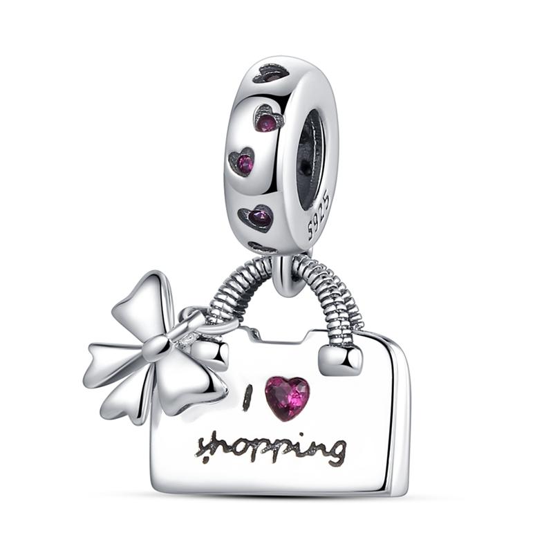 Original Charms Copper Travel Series Plane Camera Handbag Pendants Beads Fit Woman Bracelet Necklace Jewelry Charms Diy Gift