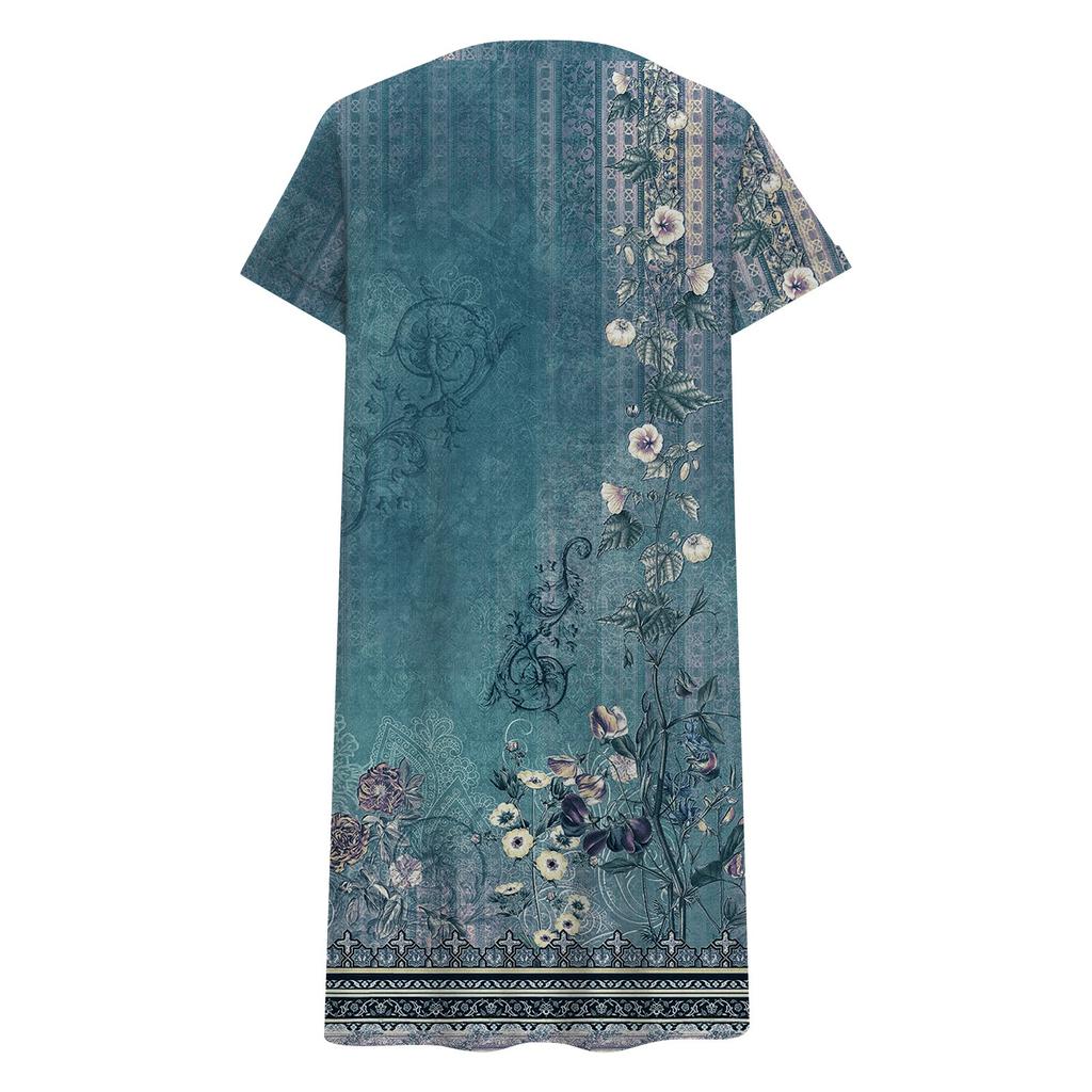 Женские платья больших размеров с V-образным вырезом и коротким рукавом, летнее повседневное однотонное платье-туника с карманом