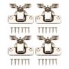 4PCS Cabinet Hinge with 4 Hole Base Cold Rolled Steel Short Arm Cupboard Hinge for Kitchen Bedroom