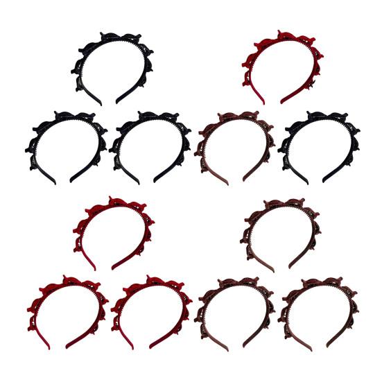 3Pcs Braided Headband with 8 Clips Each Multi-Tooth Layered Design Hair Hoop Women Girls Easy Styling Hair Accessories