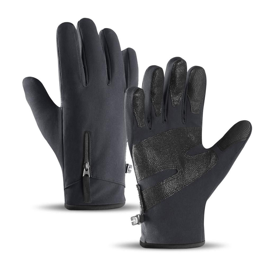 Winter Sport Touchscreen Gloves - Anti-Slip Black (Size L)