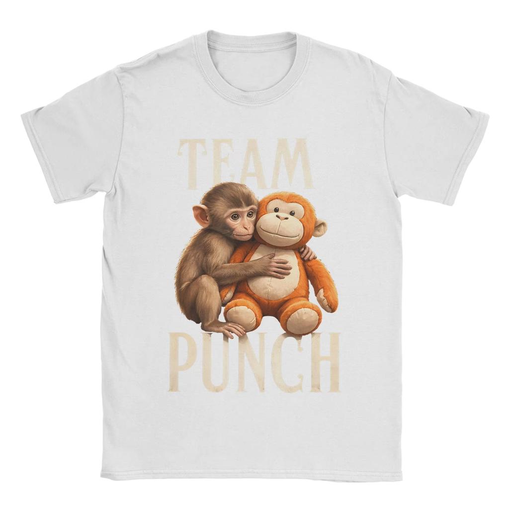 Baby Monkey Punch Team Punch Men T Shirt Casual Tees Short Sleeve Round Neck TShirts Pure Cotton Printing Tops