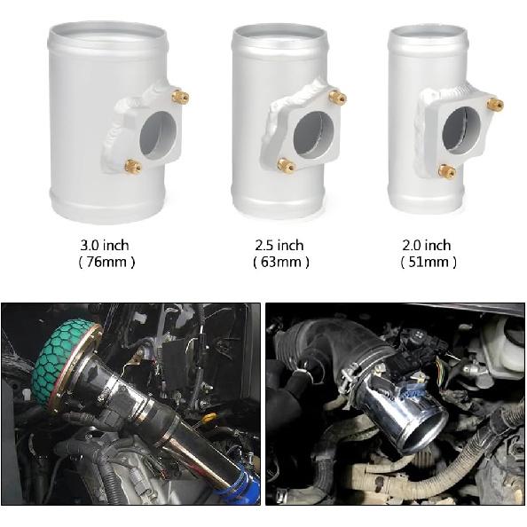 76mm/63mm/51mm Air Flow Sensor Adapter Intake Meter Mount Base Air Flow Adaptor Compatible with Toyota Mazda 6 Subaru Suzuki 2"/2.5"/3" Replacement