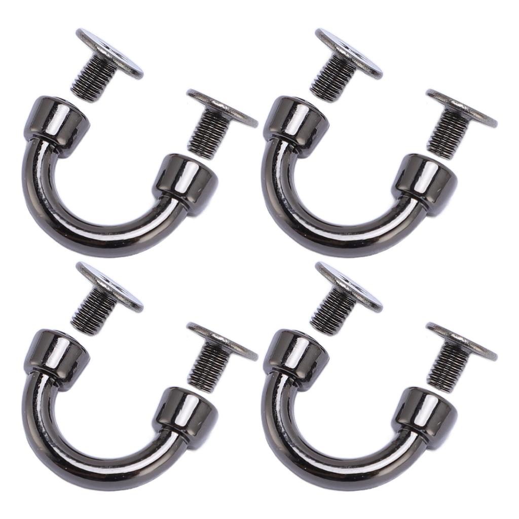 14 комплектов пряжек с D-образным кольцом 11x9x3 мм, серебристо-черные, металлические пряжки для сумок с арочным мостом, с 5 шт.