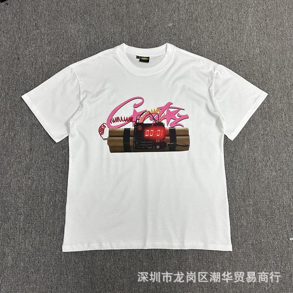 Cross-border Corteiz tide brand Alcatraz summer retro printing men's and women's trend loose casual short-sleeved T-shirt