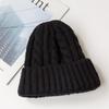 New Candy Colors Kpop Trend Twist Woolen Beanie Hat Autumn and Winter Women's Cap Keep Warm Winter Hat Plush Thread Knitted Hat