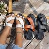 Женские новые плоские ПУ нескользящие водонепроницаемые женские туфли для улицы, для отдыха, удобные пляжные шлепанцы большого размера 36-43, шлепанцы