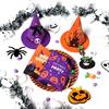 20pcs New Hat Shape Candy Packaging Paper Box Orange/Blue Halloween Decoration Event & Party Favour Kids For Home