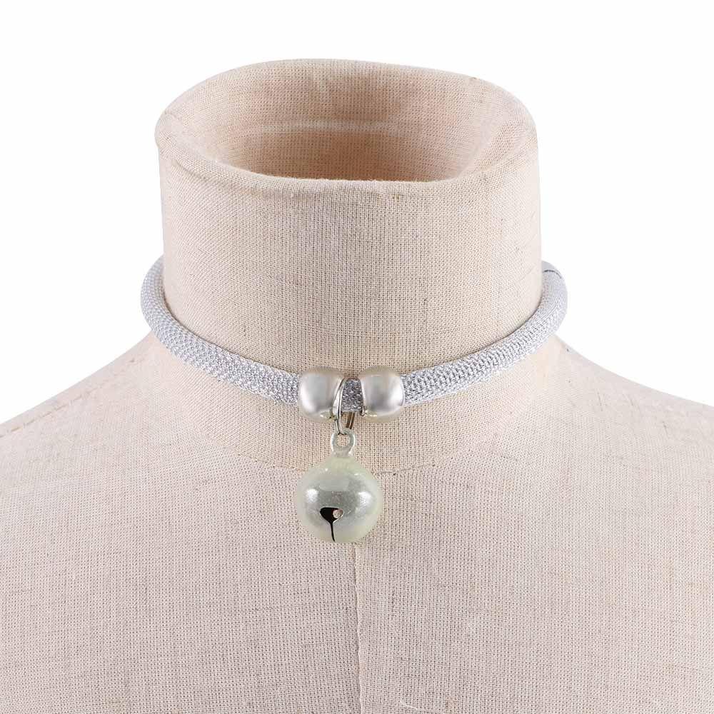 Модный ошейник-ожерелье с колокольчиком для питомца, нейлоновая ткань, аксессуар для котенка, ошейник для кошек с удлинительной цепочкой, украшение для кошек, щенков, товар