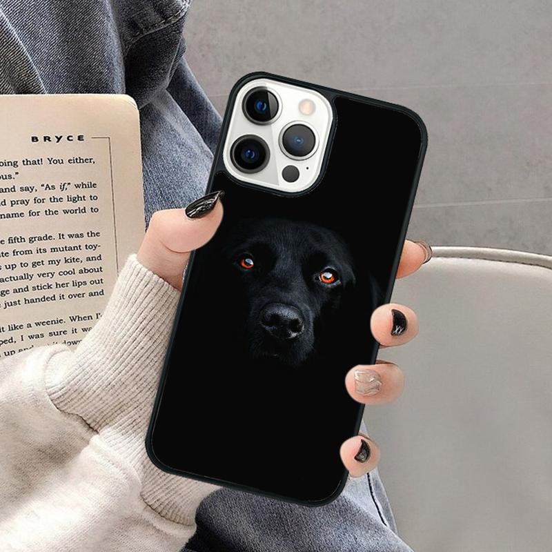 Черный лабрадор-ретривер Животное Собака Чехол для телефона для iPhone 17 Air 16 16e 15 Plus для Apple 13 11 12 14 Pro Max Чехол
