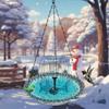 Yousheng Solar Bird Bath Fountain, 3-Tier Cascading Fountain Hanging Bird Bath, Solar Powered Outdoor Hummingbird Bath Fountain, for Garden Backyard