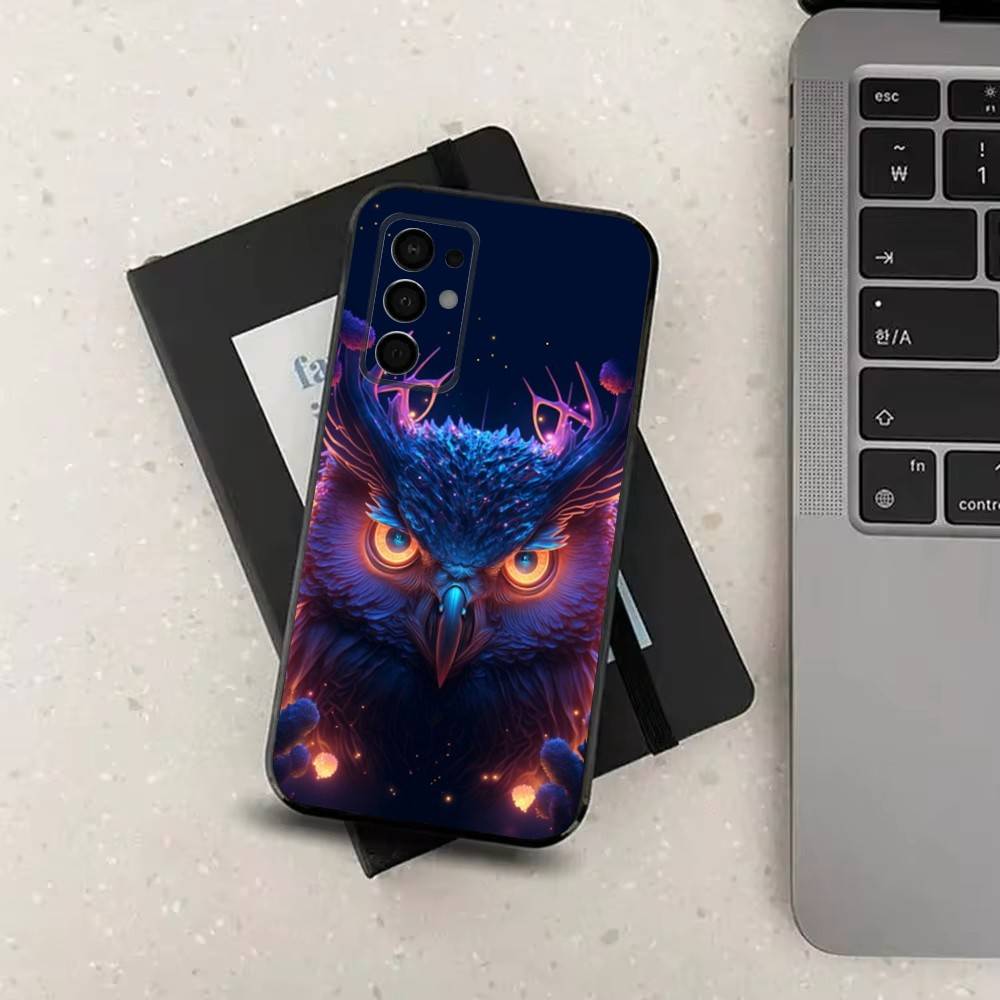 Милая C-Цветная Сова B-Птица Для Samsung Galaxy A73,31,71,53,32,72,Note,22,41,8,9,52,J7,Мягкий Черный Силиконовый Чехол