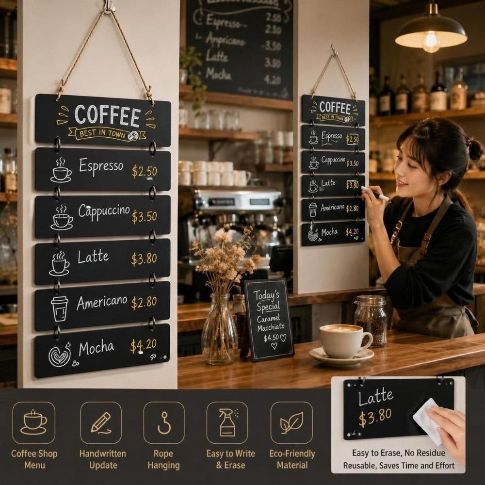 Erasable Blackboard Multi-Linked Hanging Blackboard Cafe Restaurant Home Decor