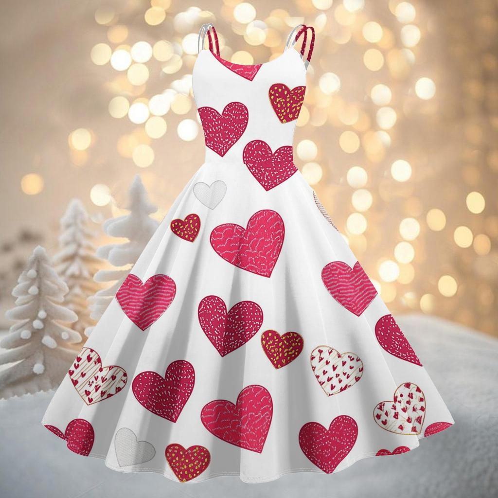 Женское модное коктейльное платье без бретелек с принтом ко Дню святого Валентина в готическом стиле, панк, винтажное платье.