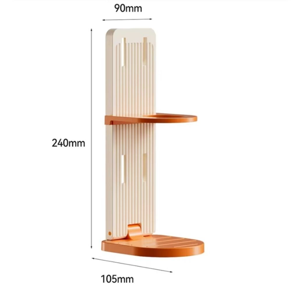 Wall Mounted Shower Rack Foldable Shampoo Bottle Holder Multi-Purpose Body Wash Storage Rack