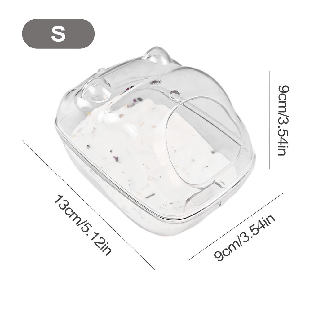 Hamster Sand Bath Box Hamster Bathroom Box Small Animal Body Cleaning Habitat For Gerbils Chinchilla Bathing Container