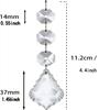 5pcs Simulate Ice Cone Crystal Hanging String Transparent Xmas Tree Decoration  Christmas