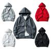 Autumn and Winter Sweatshirt Men's Hoodie Couple Loose Jacket Youth Pure Cotton Korean Style Solid Color Men's Zipper Cardigan